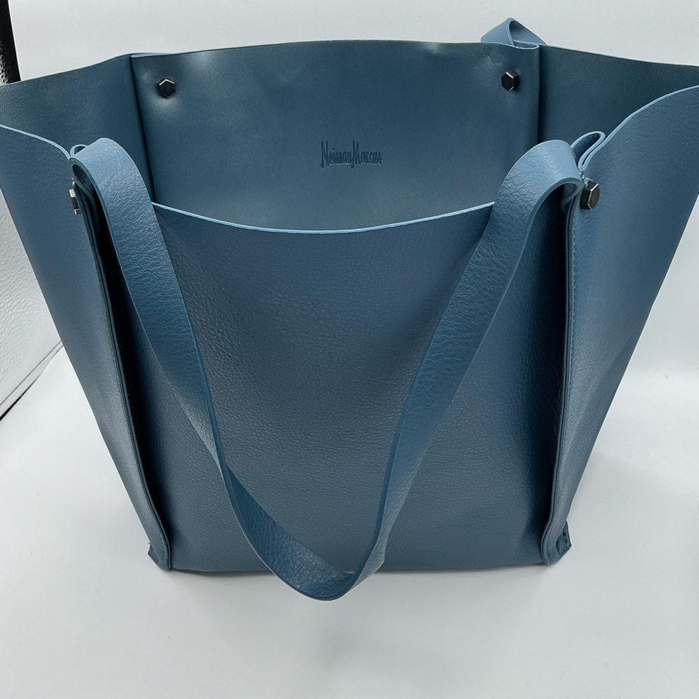 Neiman Marcus . Faux Leather Shopper Tote